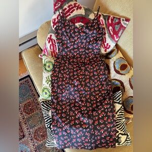 Staud Mushroom Print Spaghetti Strap Wiggle Dress